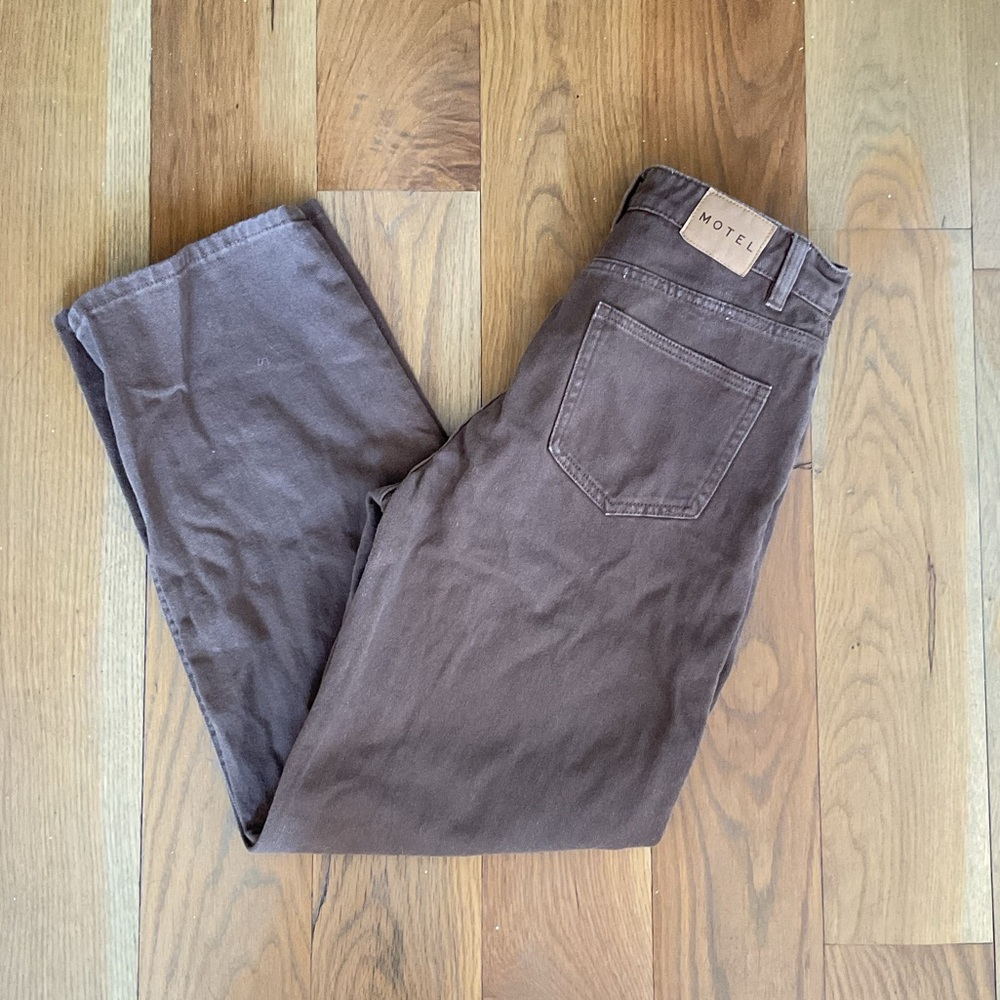 Motel Rocks Brown Straight Pants